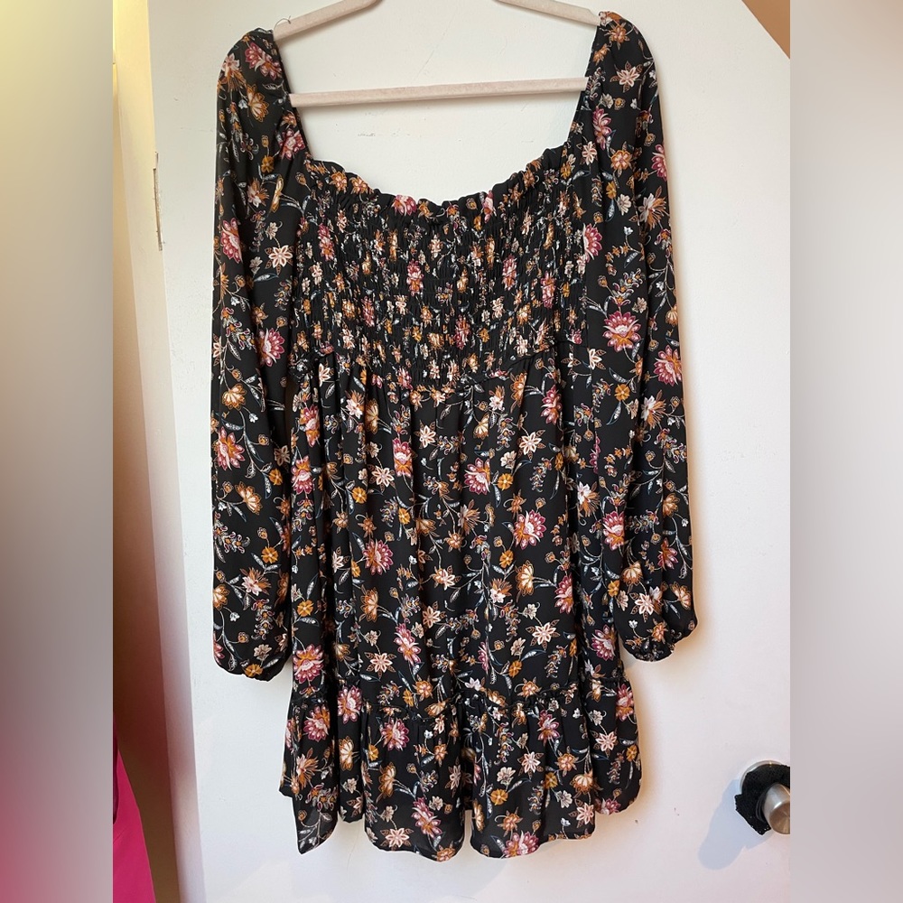 ALTAR’D State Flowy Black Floral Dress XL